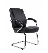 Офисное кресло Chairman 794V Россия хром экокожа черный