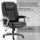 Кресло офисное  PREMIUM "Solid HD-005", НАГРУЗКА до 180 кг, рециклированная кожа, черное. Фото товара с разных ракурсов.