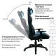 Игровое кресло  "GT Master GM-110", две подушки, экокожа, черное/голубое, 531928. Фото товара с разных ракурсов.