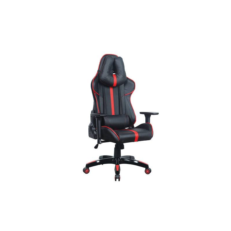 Кресло компьютерное  "GT Carbon GM-120", две подушки, экокожа, черное/красное, 531931 главное фото